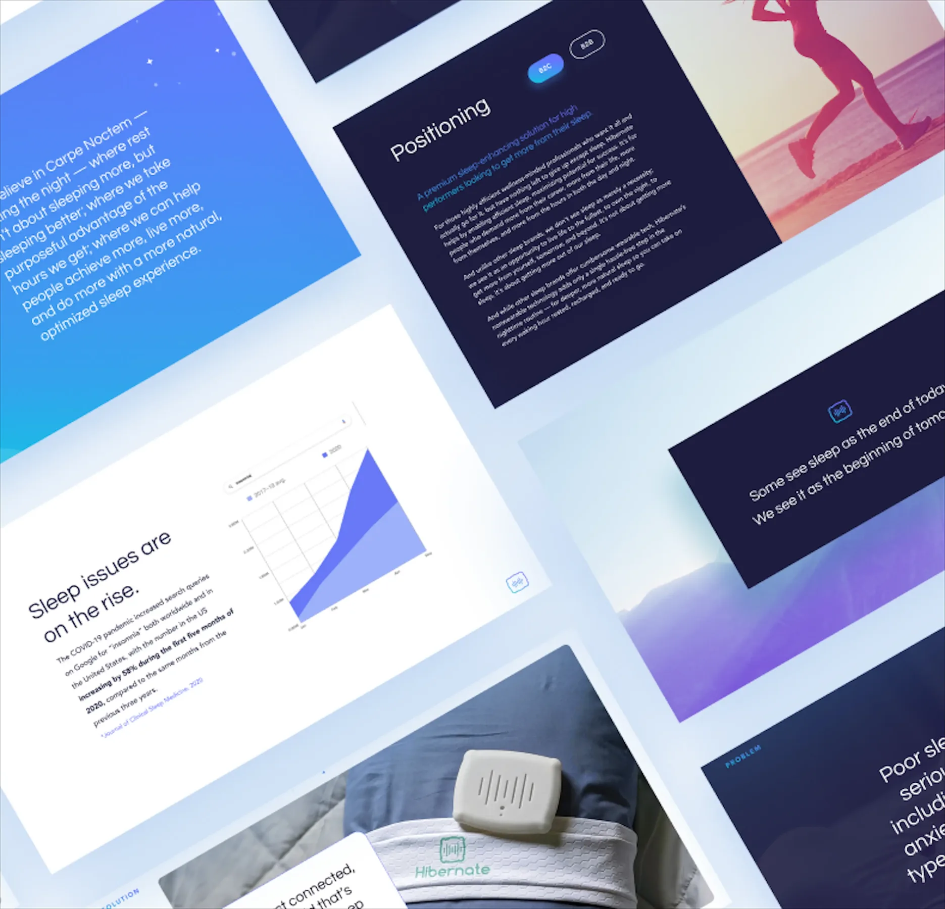 Hibernate brand identity and color palette